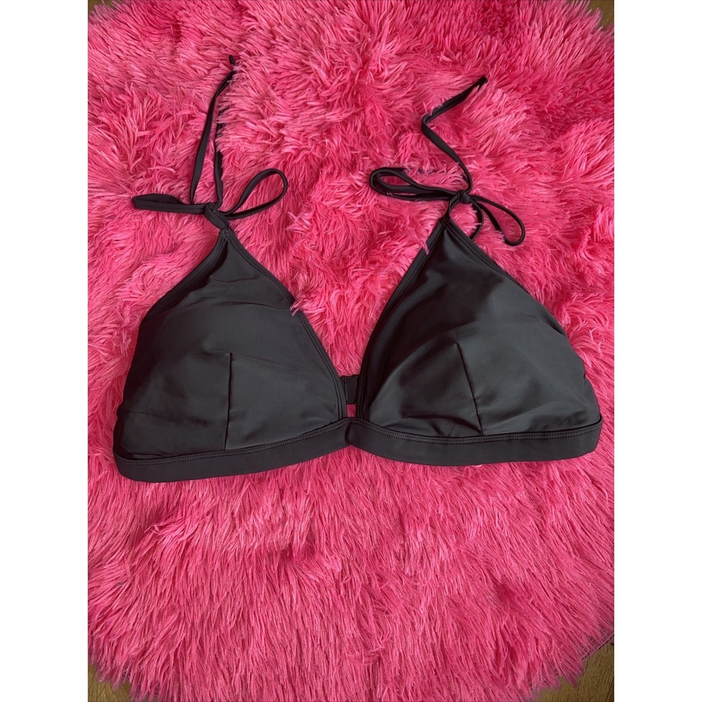 Old Navy‎ Women's Americana Tie-Shoulder Triangle Bikini Top Black Jack 3X